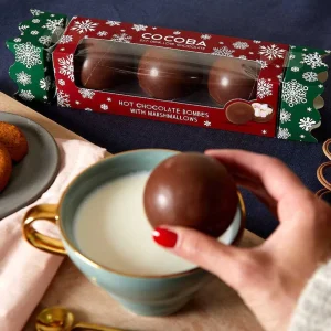 Cocoba Chocolate Hot Chocolate Bombs>Milk Chocolate Hot Chocolate Bombe Cracker With Marshmallows