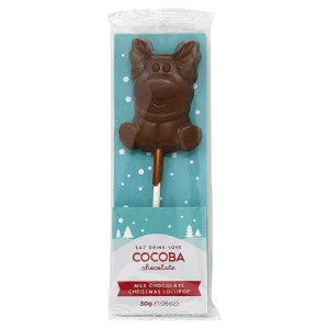Cocoba Chocolate Party Bag Fillers>Milk Chocolate Reindeer Lollipop