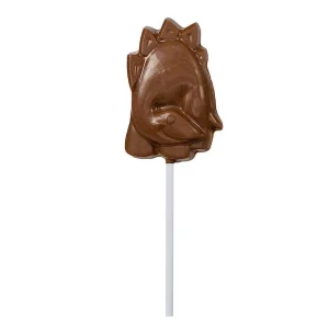 Cocoba Chocolate Chocolate Lollipops>Milk Chocolate Stegosaurus Lollipop With Sprinkles