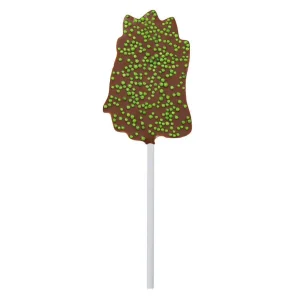 Cocoba Chocolate Toppings>Milk Chocolate Stegosaurus Lollipop With Sprinkles