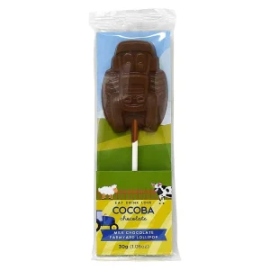 Cocoba Chocolate Party Bag Fillers>Milk Chocolate Tractor Lollipop