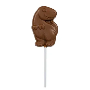 Cocoba Chocolate Party Bag Fillers>Milk Chocolate T-Rex Lollipop With Sprinkles