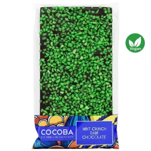 Cocoba Chocolate Vegan Chocolate Bars>Mint Crunch Dark Chocolate Bar