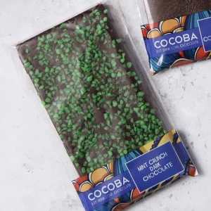 Cocoba Chocolate Vegan Chocolate Bars>Mint Crunch Dark Chocolate Bar