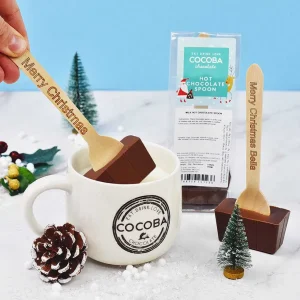 Cocoba Chocolate Novelty Chocolate>Personalised Milk Hot Chocolate Spoon