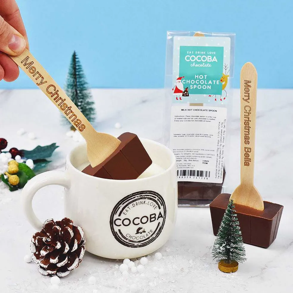 personalised_milk_hot_cho_10.webp Cocoba Chocolate Novelty Chocolate>Personalised Milk Hot Chocolate Spoon