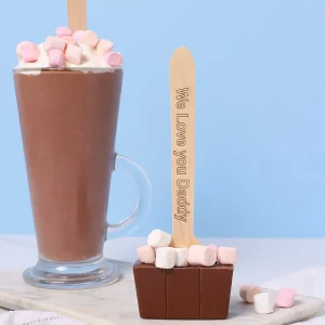 Cocoba Chocolate Novelty Chocolate>Personalised Milk Hot Chocolate Spoon