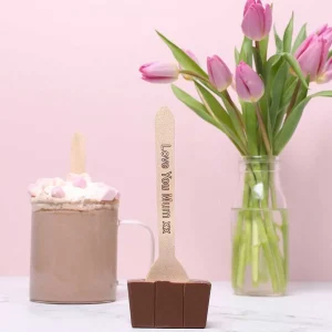 Cocoba Chocolate Novelty Chocolate>Personalised Milk Hot Chocolate Spoon