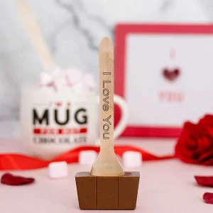 Cocoba Chocolate Novelty Chocolate>Personalised Milk Hot Chocolate Spoon