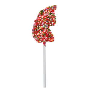 Cocoba Chocolate Party Bag Fillers>Pink Unicorn Lollipop With Sprinkles