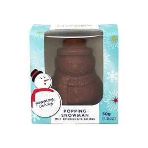 Cocoba Chocolate Hot Chocolate Bombs>Popping Candy Snowman Hot Chocolate Bombe (Single)