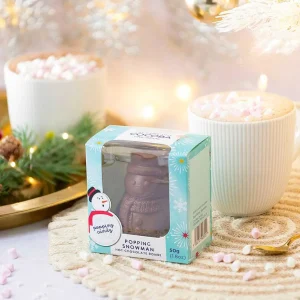 Cocoba Chocolate Hot Chocolate Bombs>Popping Candy Snowman Hot Chocolate Bombe (Single)