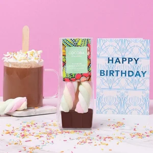 Cocoba Chocolate Hot Chocolate Spoons>Rainbow Marshmallow Milk Hot Chocolate Spoon