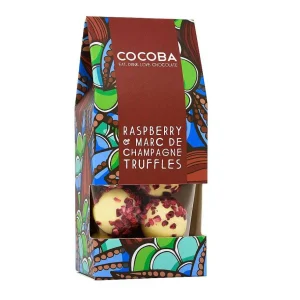 Cocoba Chocolate Chocolate Truffle Boxes>Raspberry And Marc De Champagne Truffles