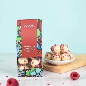 Cocoba Chocolate Chocolate Truffle Boxes>Raspberry And Marc De Champagne Truffles
