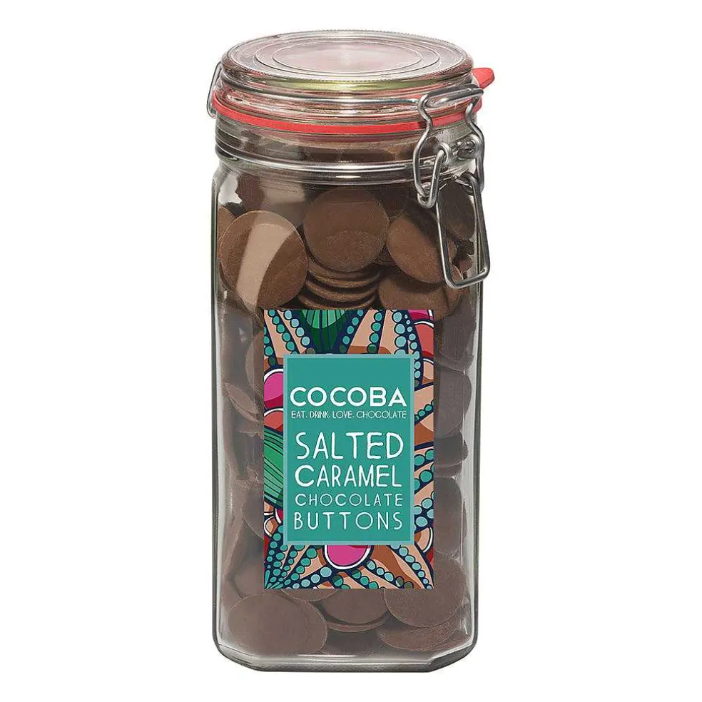 salted_caramel_chocolate__0.webp Cocoba Chocolate Chocolate Button Jars>Salted Caramel Chocolate Buttons Jar