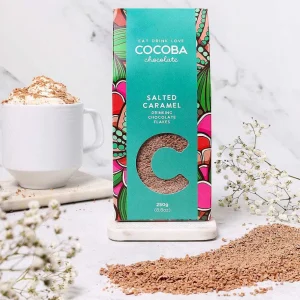 Cocoba Chocolate Toppings>Salted Caramel Drinking Chocolate Flakes
