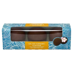 Cocoba Chocolate Hot Chocolate Bombs>Salted Caramel Hot Chocolate Bombe (3 Bombes)