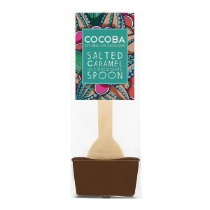 Cocoba Chocolate Hot Chocolate Spoons>Salted Caramel Hot Chocolate Spoon