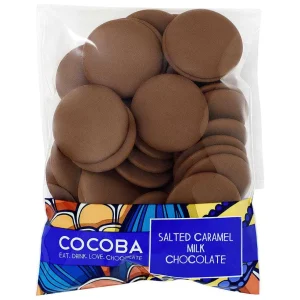 Cocoba Chocolate Chocolate Treat Bags>Salted Caramel Milk Chocolate Buttons Bag