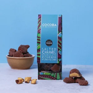 Cocoba Chocolate Chocolate Truffle Boxes>Salted Caramel Milk Chocolate Covered Honeycomb