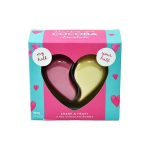 Cocoba Chocolate Hot Chocolate Bombs>Sharing Heart Hot Chocolate Bombe Set For Two