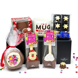 Cocoba Chocolate Hot Chocolate Spoons>The Christmas Treat Gift Set