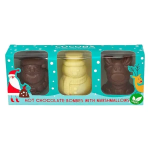 Cocoba Chocolate Hot Chocolate Bombs>Vegan Christmas Character Hot Chocolate Bombe With Mini Marshmallows