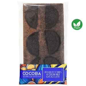 Cocoba Chocolate Vegan Chocolate Bars>Vegan Cookies & Cream Milk Chocolate Bar