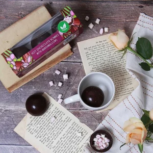 Cocoba Chocolate Hot Chocolate Bombs>Vegan Dark Chocolate Hot Chocolate Bombes (3 Bombes)