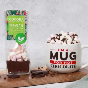 Cocoba Chocolate Hot Chocolate Spoons>Vegan Marshmallow Milk Chocolate Hot Chocolate Spoon