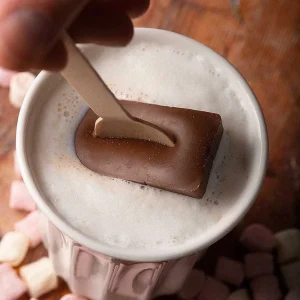 Cocoba Chocolate Hot Chocolate Spoons>Vegan Marshmallow Salted Caramel Hot Chocolate Spoon