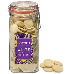 Cocoba Chocolate Chocolate Button Jars>White Chocolate Buttons Jar