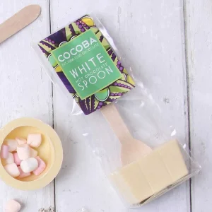 Cocoba Chocolate Hot Chocolate Spoons>White Chocolate Hot Chocolate Spoon