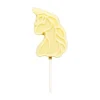 Cocoba Chocolate Chocolate Lollipops>White Unicorn Lollipop With Sprinkles